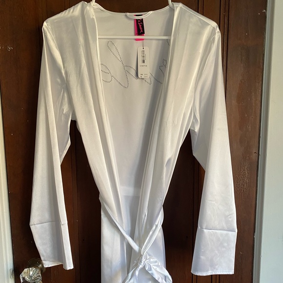 Silk Rhinestone ‘Bride’ Robe - Picture 3 of 4